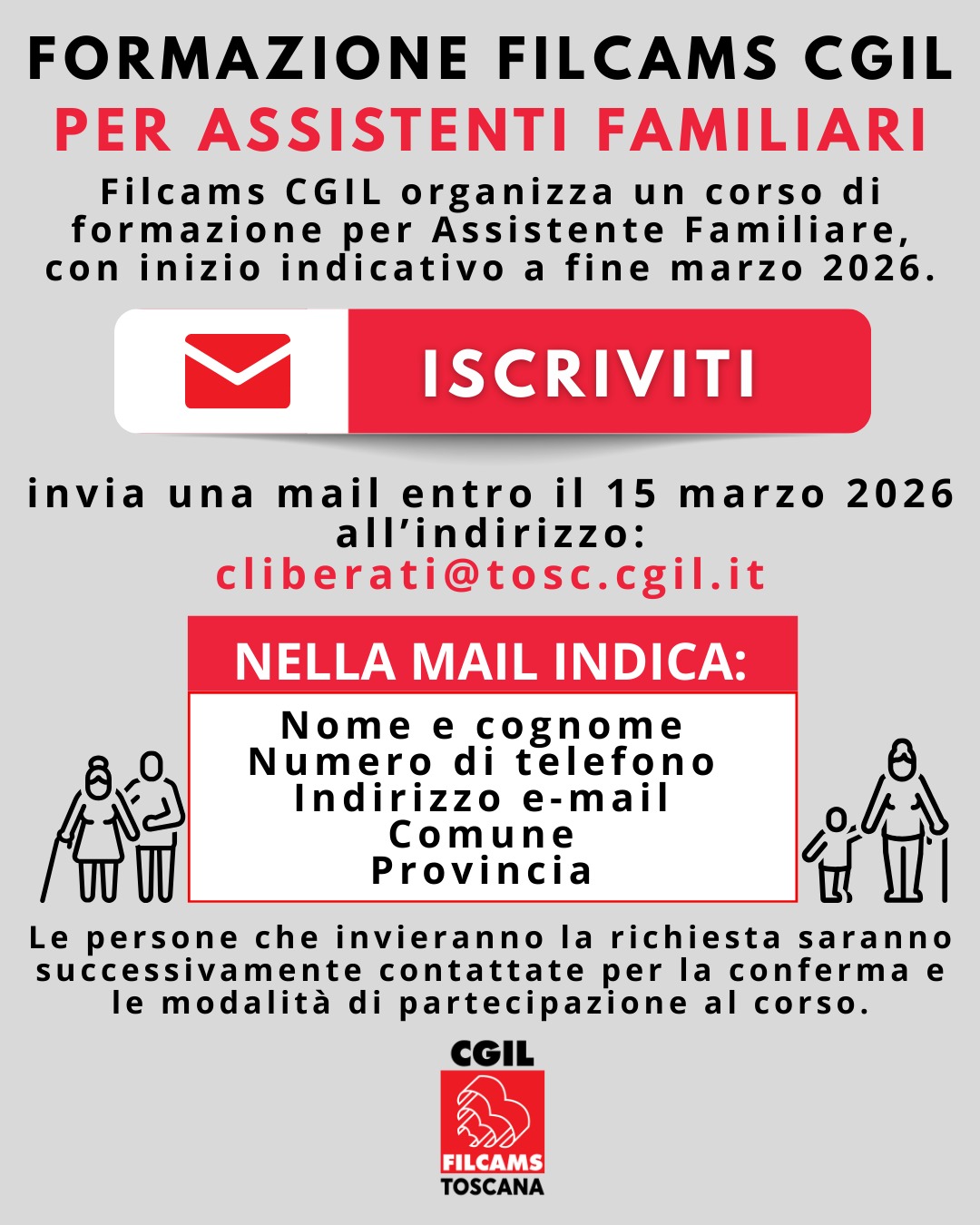 Formazione Filcams CGIL per Assistenti Familiari